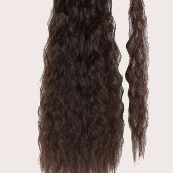 Ponytail NEVER WORN 1pc Long Curly BROWN - Picture 3 of 4